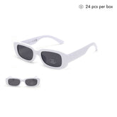 white rectangle sunglasses V090070-WT