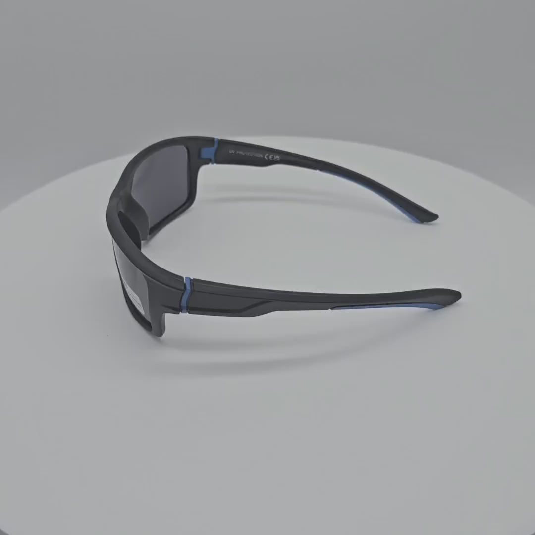 VB8013 Gafas de sol de béisbol polarizadas de plástico para hombres y mujeres a granel, 1 docena (12 piezas)