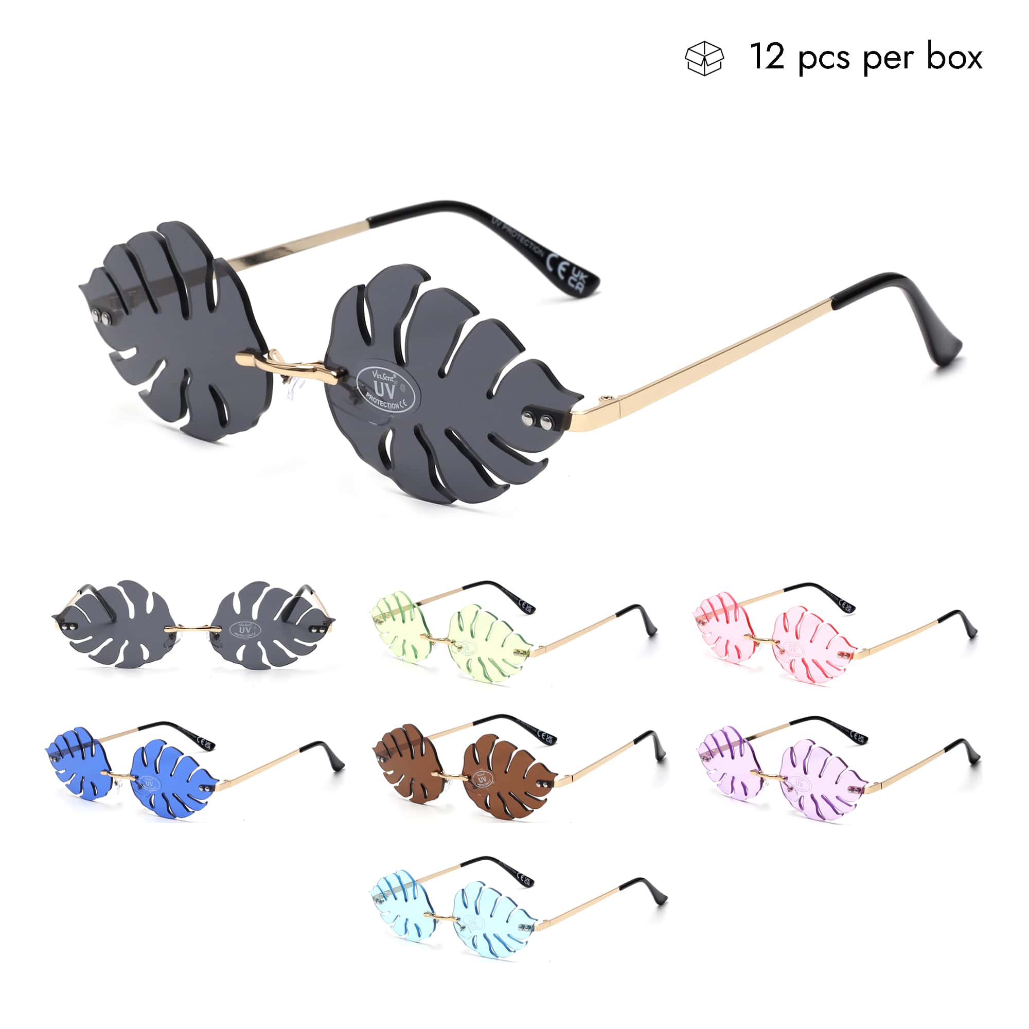 V130124 Unisex Metal Cheap Black Sunglasses Bulk 2 Dozen (24pcs)