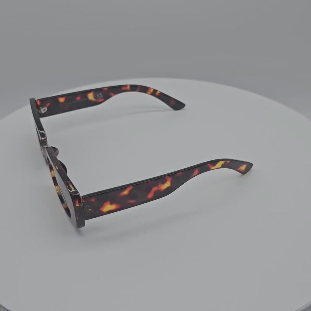 V090070-A Women & Men Plastic Rectangle Small Sunglasses Wholesale 2 Dozen (24pcs)