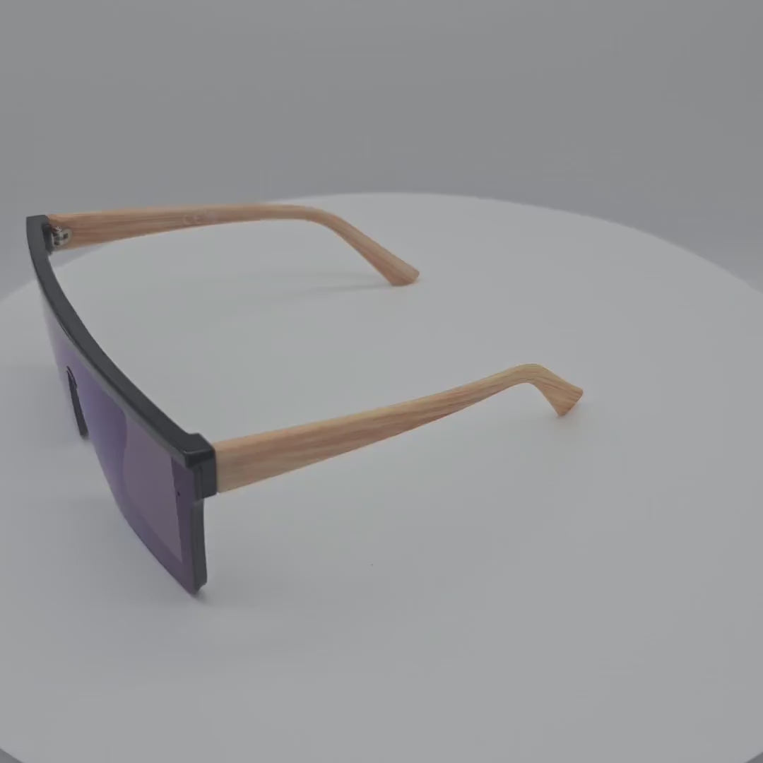 V110038-MW Unisex One Piece Plastic Big Shades in Bulk 2 Dozen (24pcs)