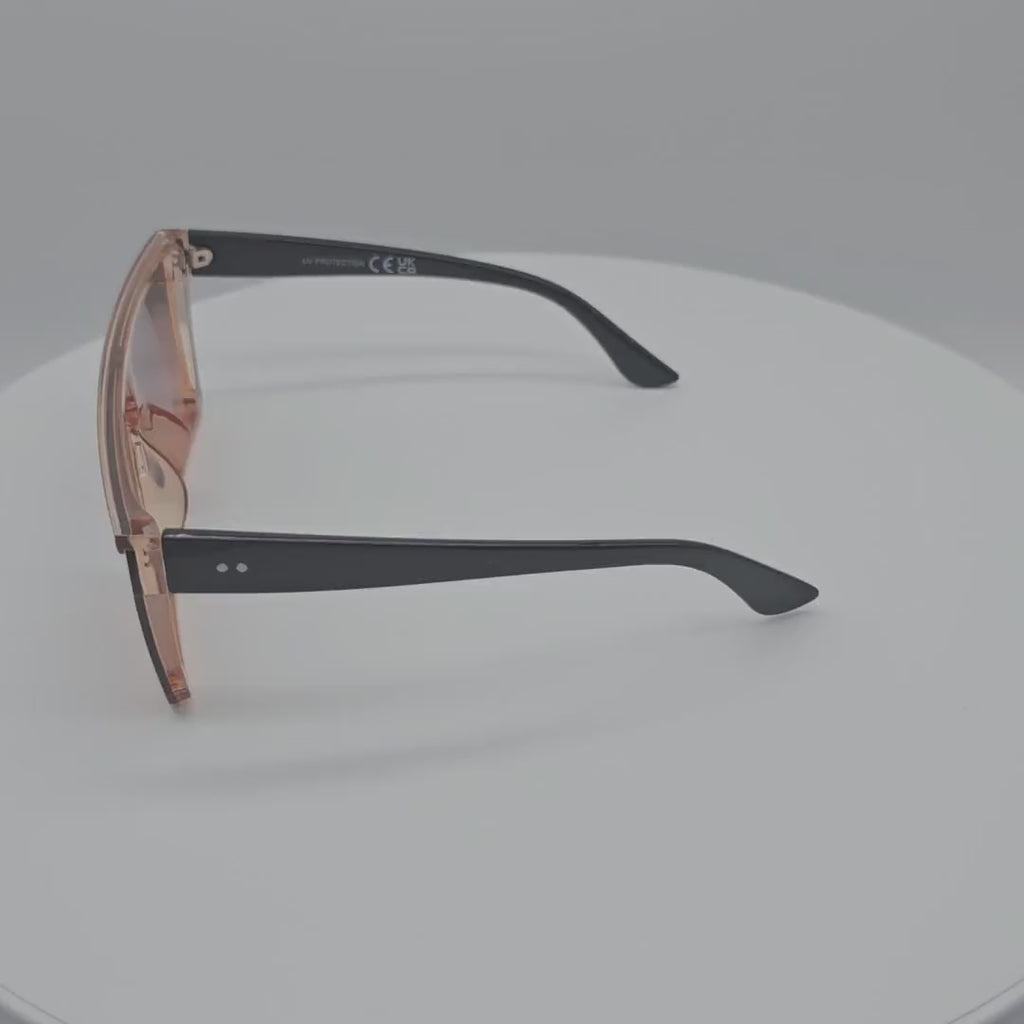 VSA001-A Unisex Plastic Oversized One Piece Sunglasses Wholesale 2 Dozen (24pcs)