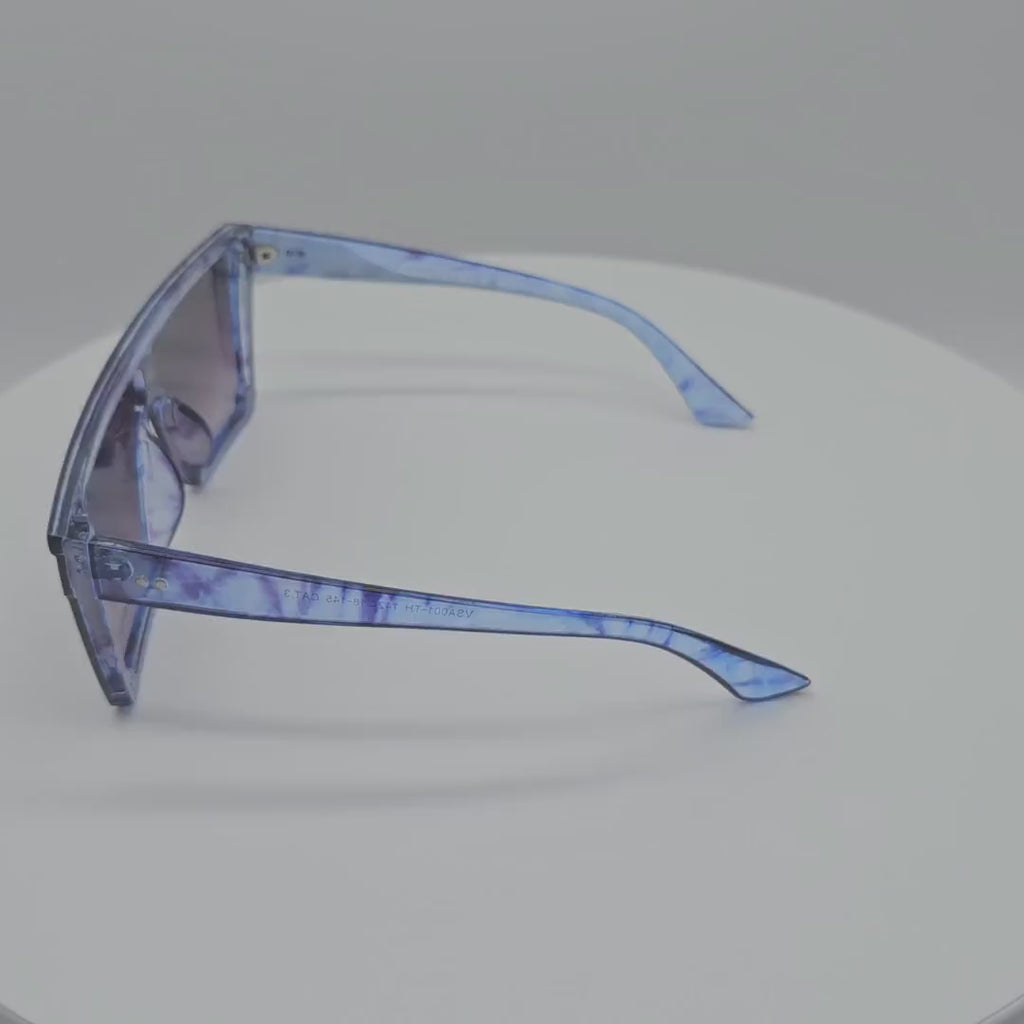 VSA001-TH Plastic One Piece Mens Designer Sunglasses Wholesale 2 Dozen (24pcs)