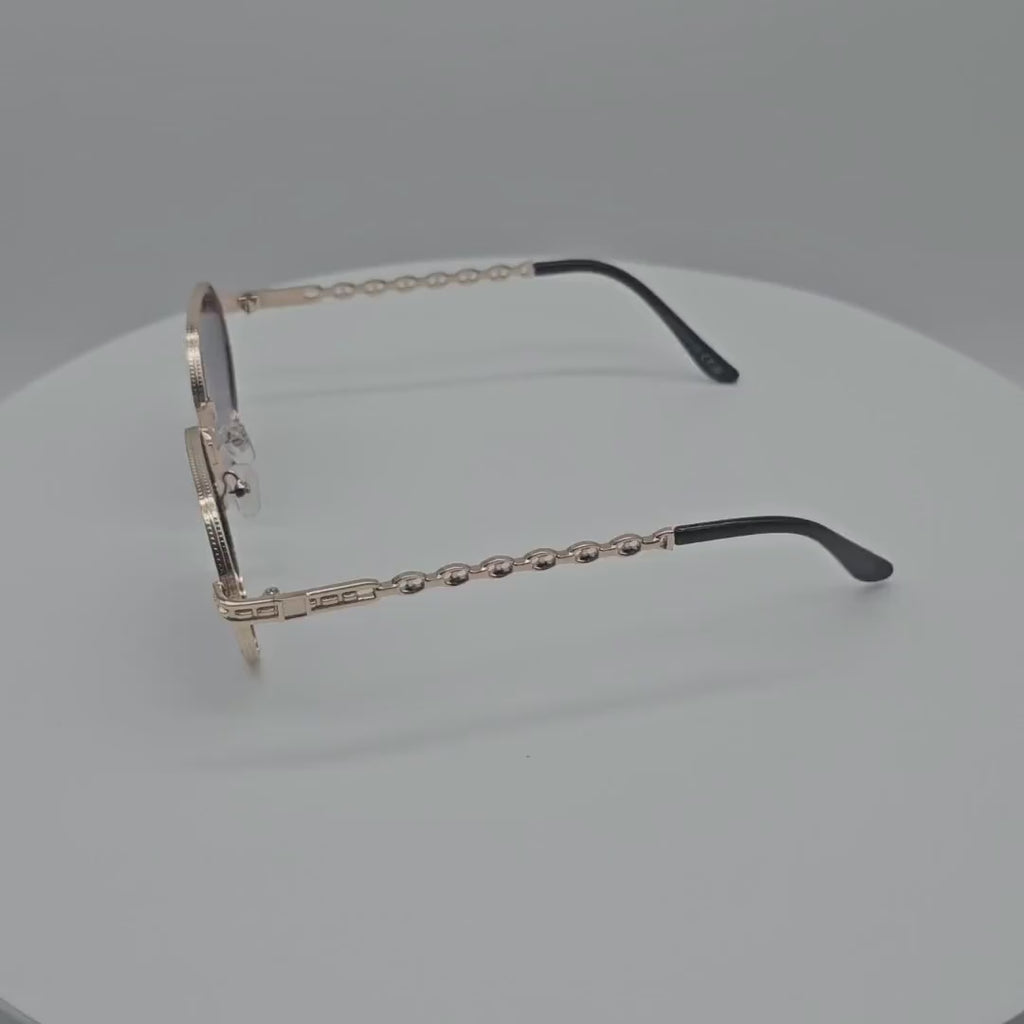 V130095 Wholesale Metal Geometric Vintage Sunglasses for Women & Men 1 Dozen (12pcs)