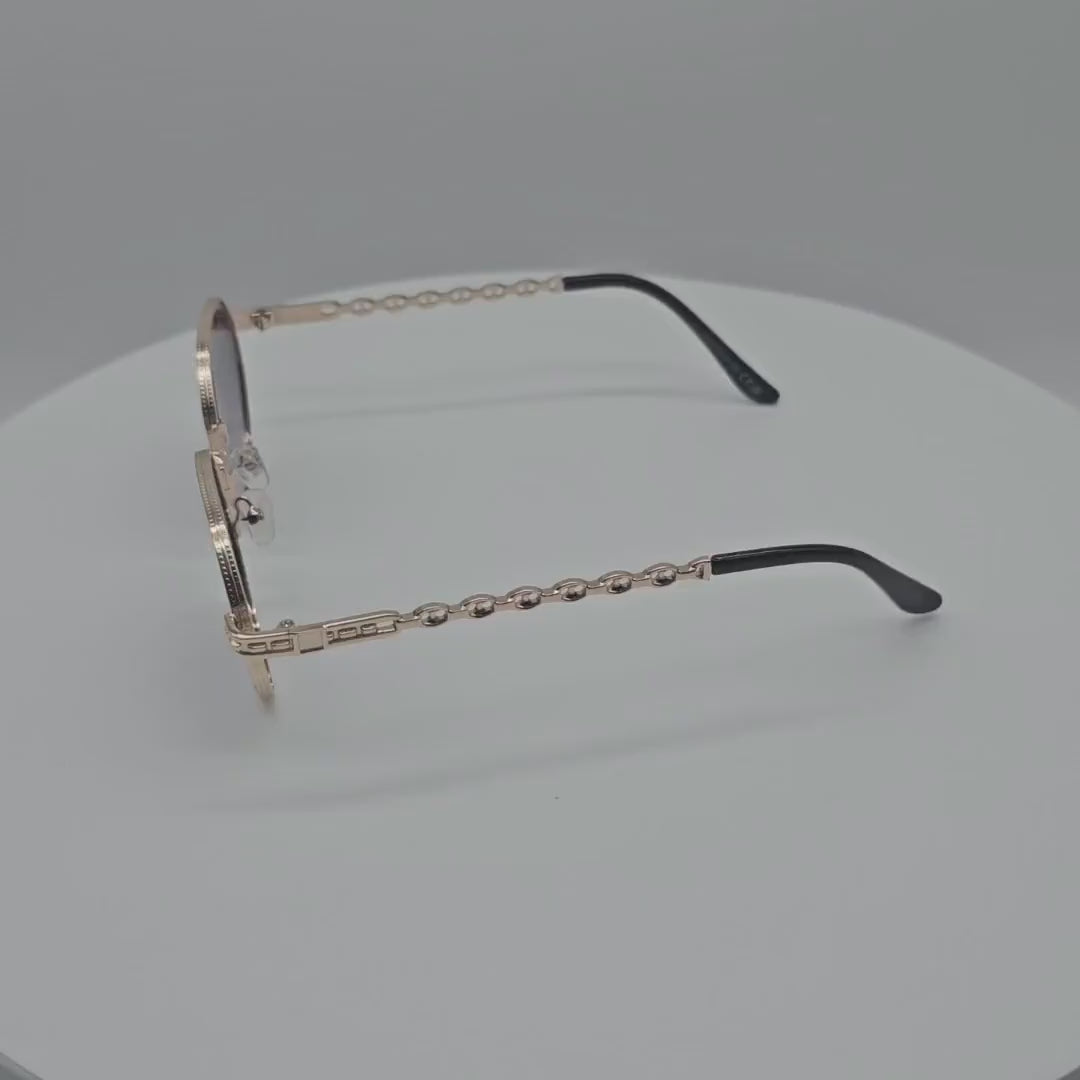 V130095 Wholesale Metal Geometric Vintage Sunglasses for Women & Men 1 Dozen (12pcs)