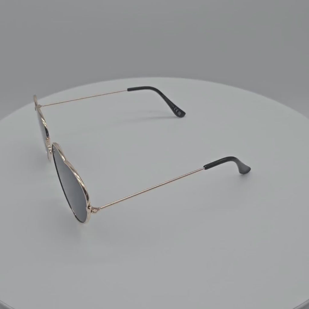 V100113 Unisex Metal Heart Sunglasses in Bulk 1 Dozen (12pcs)