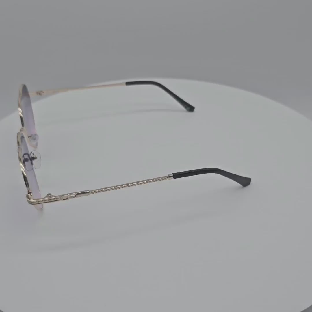 V130105 Unisex Metal Heart Shaped Sunglasses Wholesale 1 Dozen (12pcs)