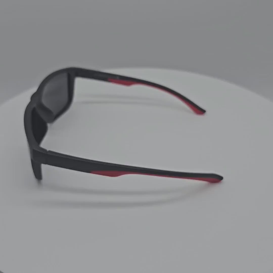 VB8018 Square Plastic Polarized Men's Running Sunglasses in Bulk 1 Dozen (12pcs)