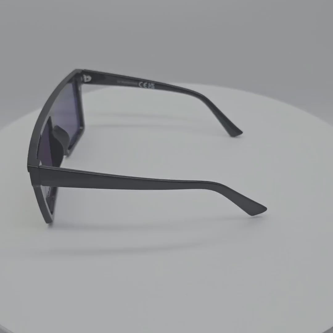 V110038-R One Piece Plastic Men & Women Oversized Sunglasses Wholesale 2 Dozen (24pcs)