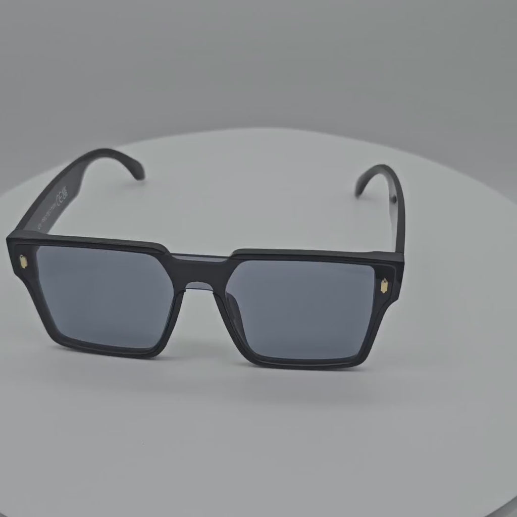 V120056 Unisex Plastic Wholesale Square Sunglasses 1 Dozen (12pcs)