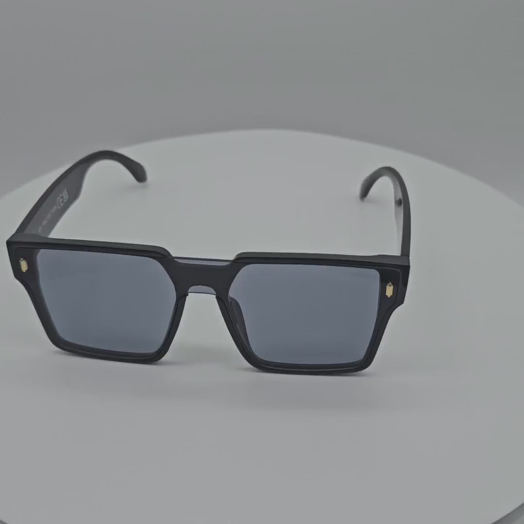 V120056 Unisex Plastic Wholesale Square Sunglasses 1 Dozen (12pcs)