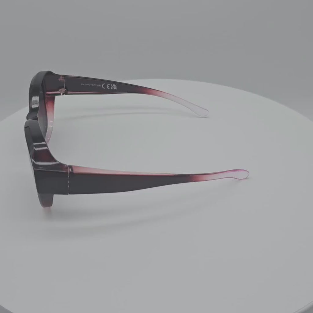 VB1407-FH Unisex Plastic Round Polarized Fit-over Sunglasses Running Sunglasses Wholesale 1 Dozen (12pcs)