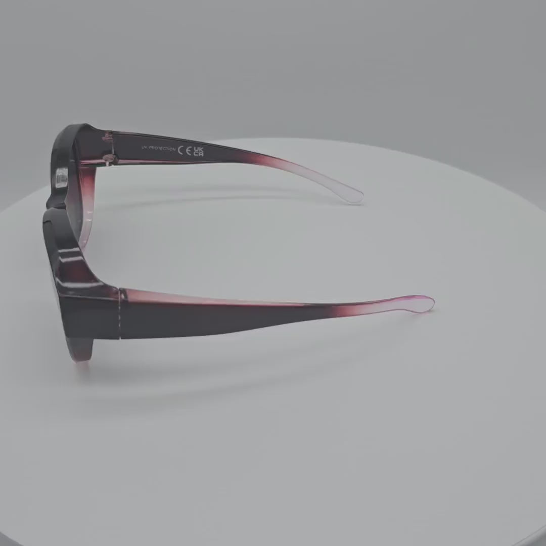 VB1407-FH Unisex Plastic Round Polarized Fit-over Sunglasses Running Sunglasses Wholesale 1 Dozen (12pcs)