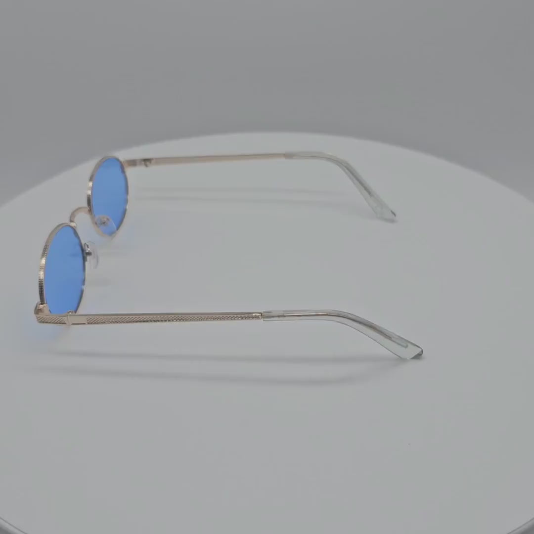 V120090 Wholesale Metal Round Sunglasses for Women 1 Dozen (12pcs)